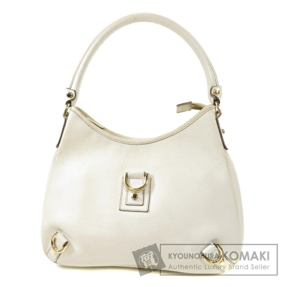 Gucci Abbey Hobo white leather signature D ring